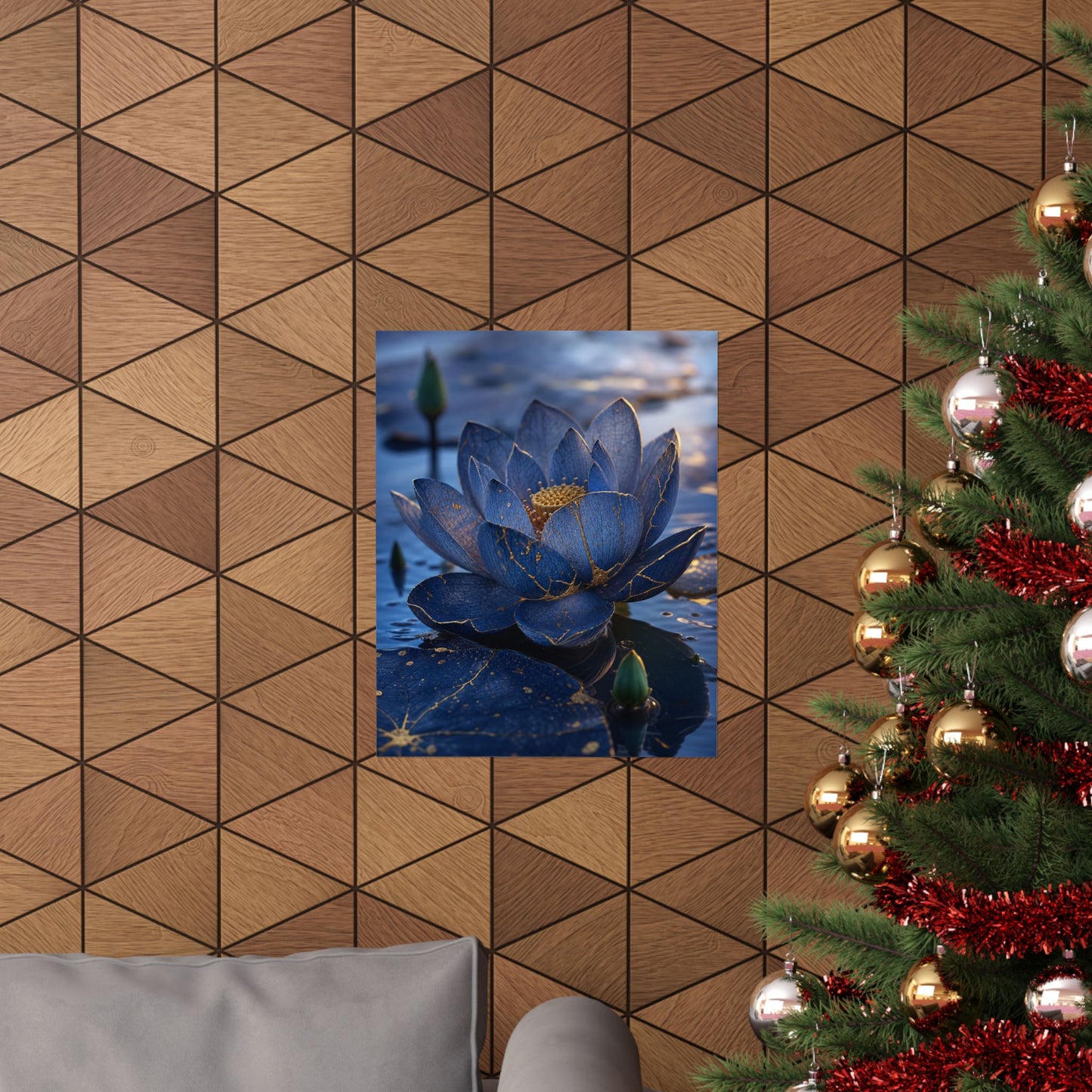 Dawn Lotus Flower Wall Art Print - Kintsugi Mono No Aware