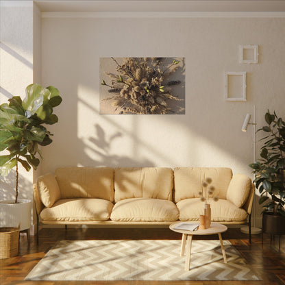 Dried Flowers Spring Canvas Art | Japandi Earthy Design
