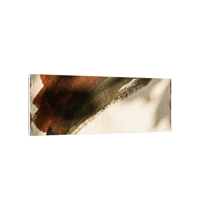 Ink Brushstroke Canvas Art | Summer Dark Japandi Moody Minimal Art