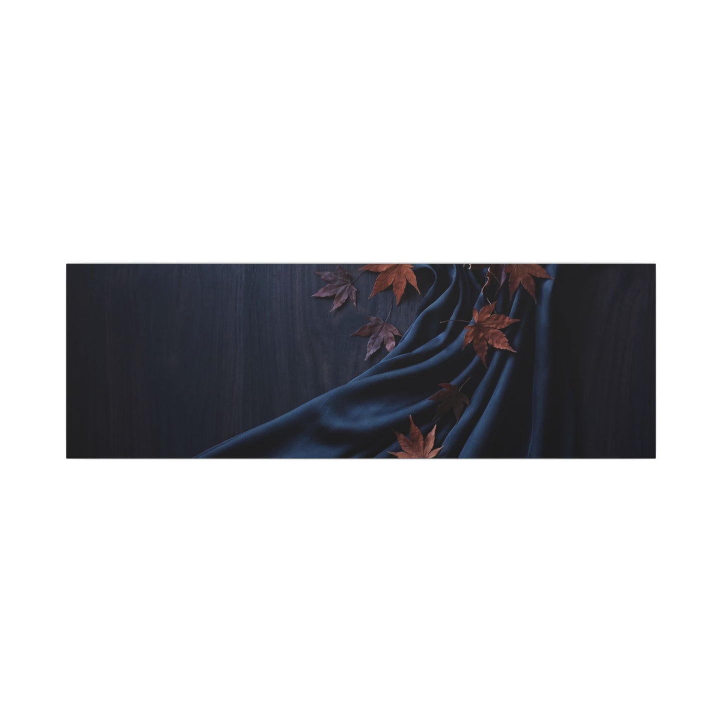 Silk Drape Autumn Canvas Art | Dark Japandi Sophisticated Design