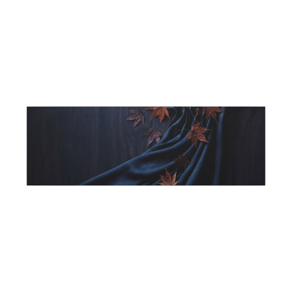 Silk Drape Autumn Canvas Art | Dark Japandi Sophisticated Design