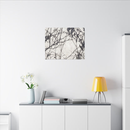 Winter Shadow Play Japanese Pattern Canvas Art | Elegant Decor