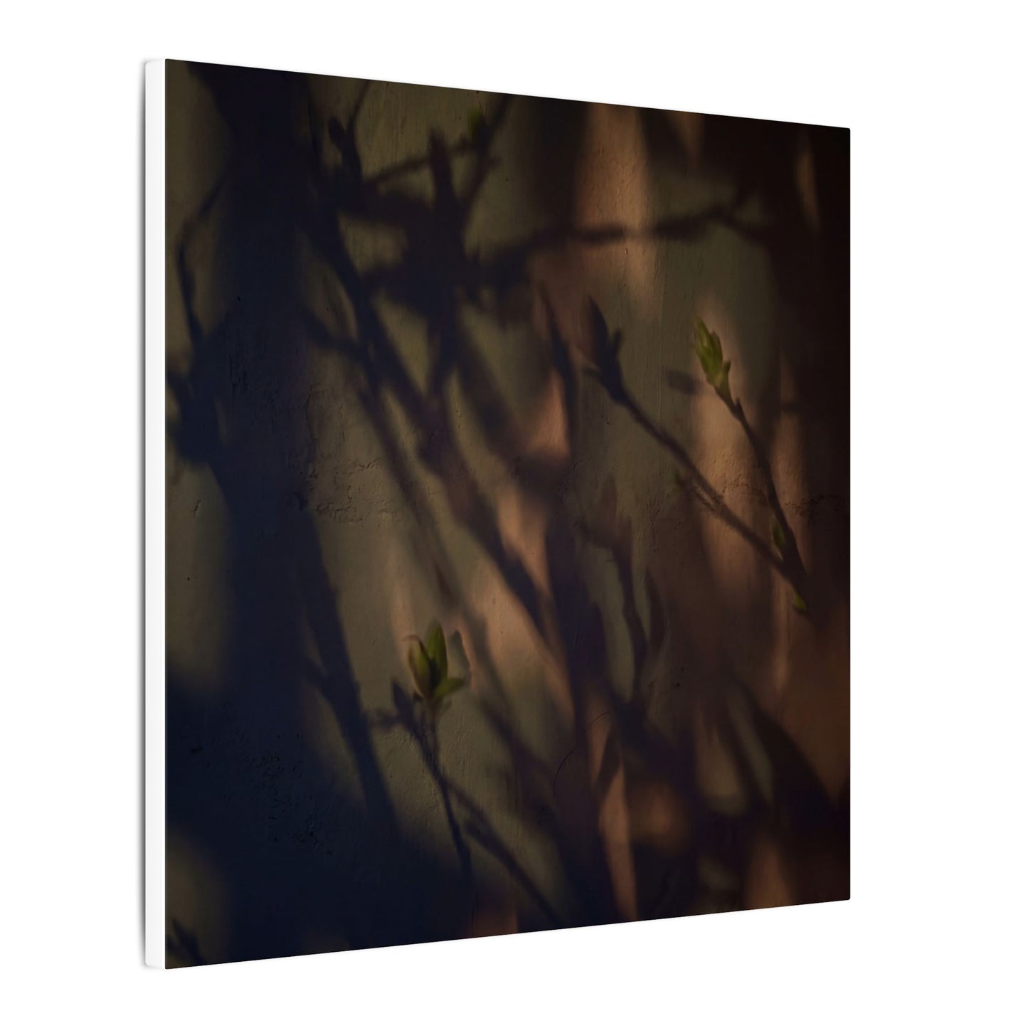 Candlelight Shadow Play Canvas Art - Dark Japandi Shibui