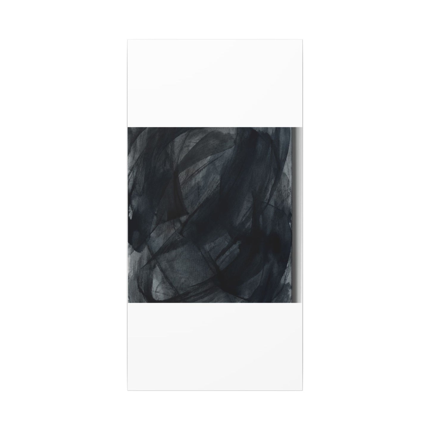 Deep Tones Dark Japandi Charcoal Canvas Art