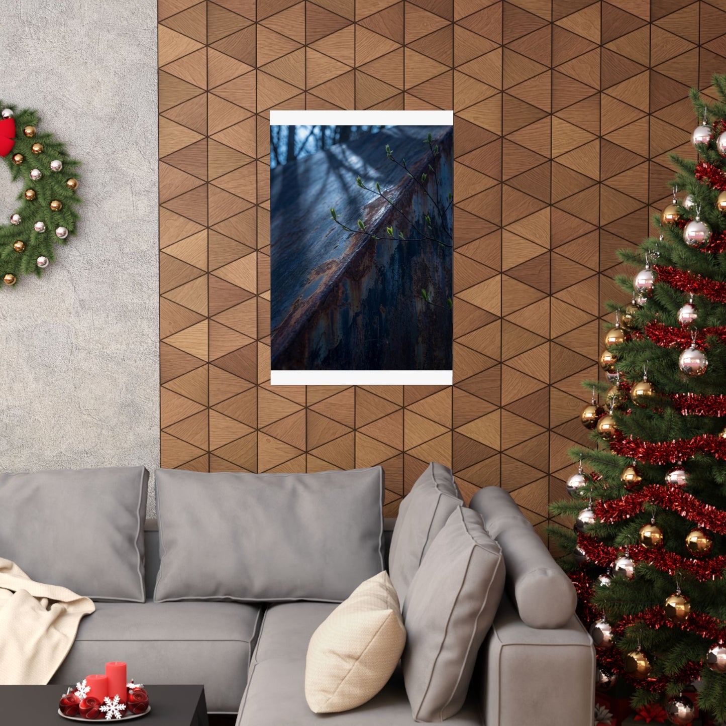 Moonlight Rust Patina Wall Art Print - Dark Japandi Fukinsei