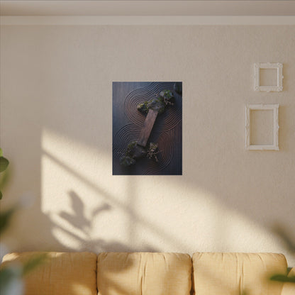Spring Rock Garden Moody Minimal Canvas Art | Atmospheric Decor