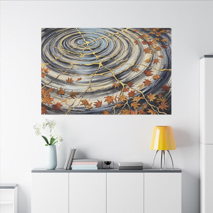Moonlight Water Ripple Canvas Art - Kintsugi Fukinsei