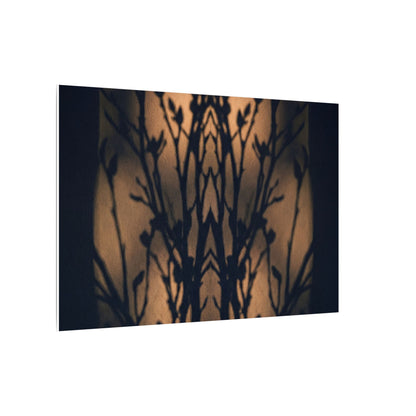 Dark Japandi Shadow Play in Golden Hour | Shadow Zen Canvas Art