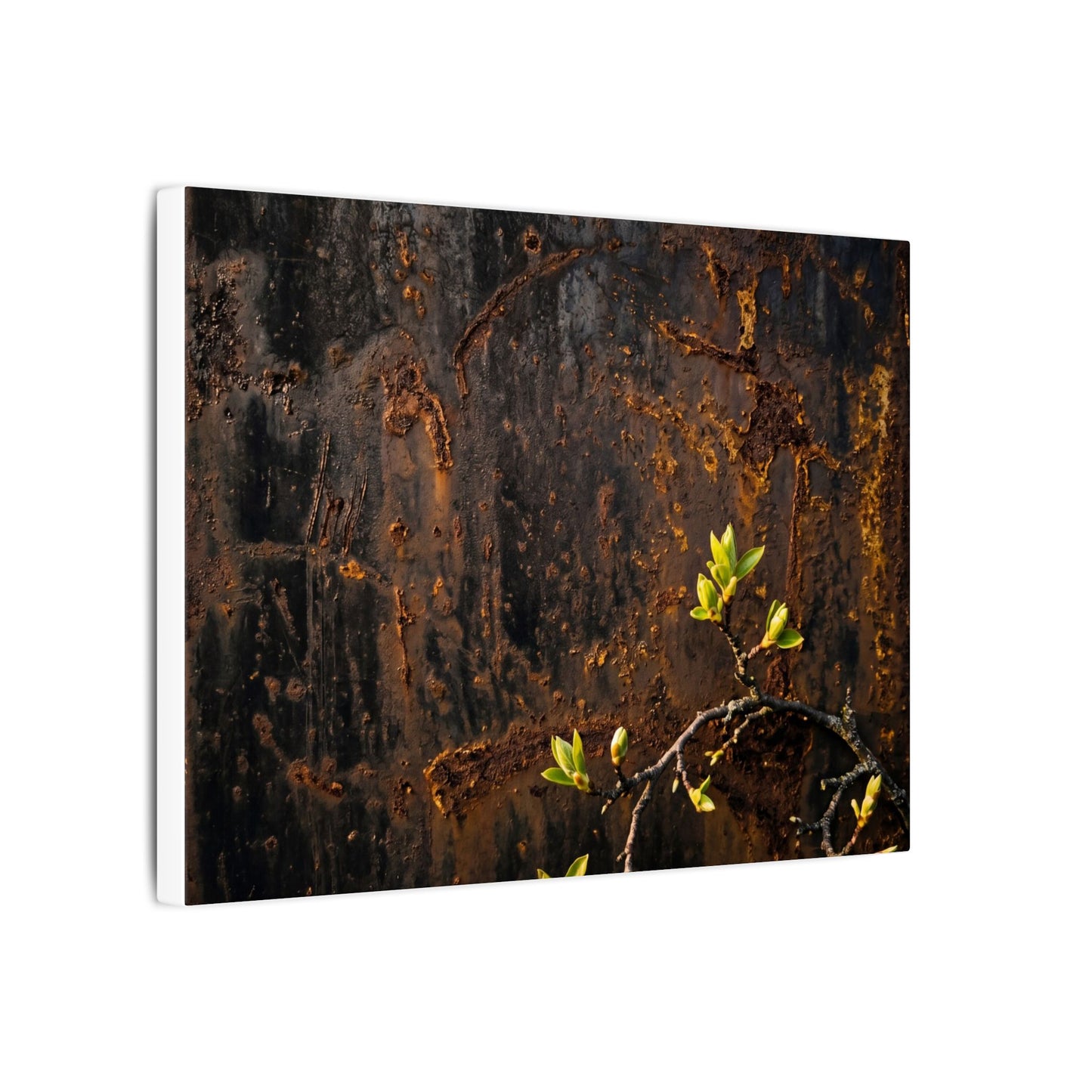 Golden Hour Rust Patina Canvas Art - Dark Japandi Fukinsei