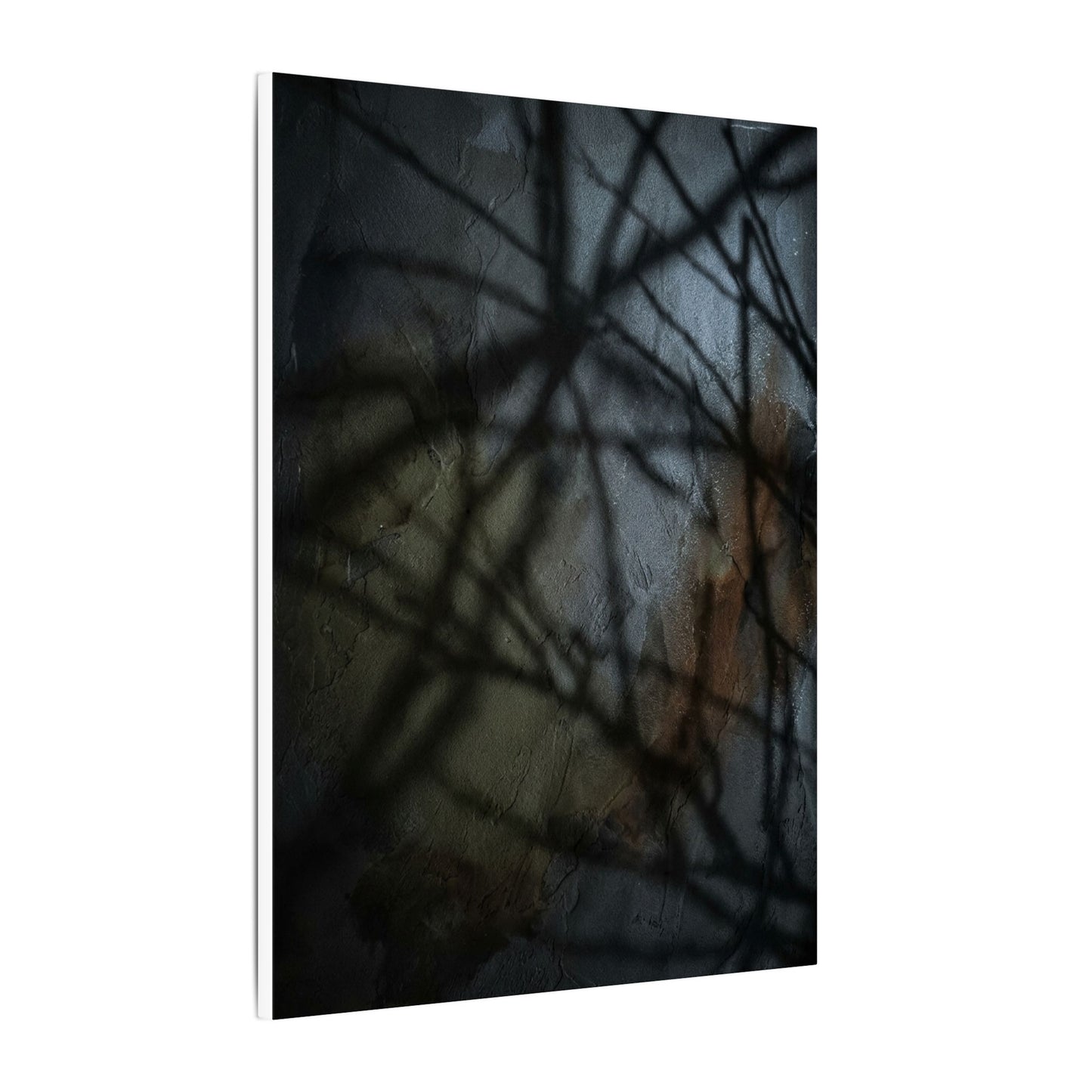 Shadow Play Dark Texture Canvas Art | Sophisticated Dark Japandi Art