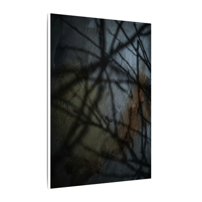 Shadow Play Dark Texture Canvas Art | Sophisticated Dark Japandi Art