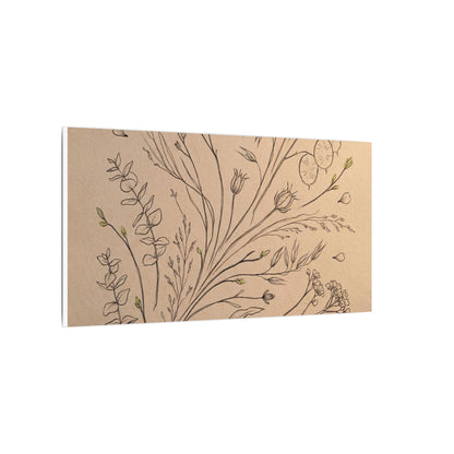 Dried Flowers Canvas Art | Spring Japandi Minimal Line Art
