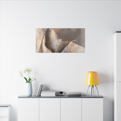 Japandi Paper Fold in Candlelight | Watercolor Canvas Art