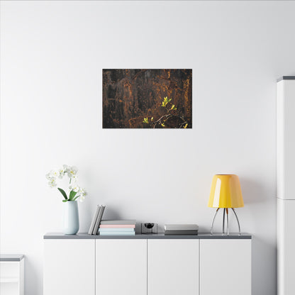 Golden Hour Rust Patina Canvas Art - Dark Japandi Fukinsei