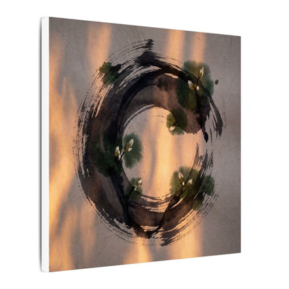 Ink Brushstroke Spring Canvas Art | Dark Japandi Bold Design