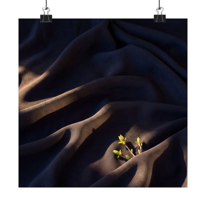 Atmospheric Silk Drape Wall Art Print - Shadow Zen Dark Japandi Art Print
