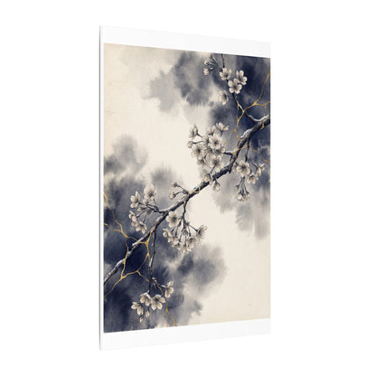 Ma Cherry Blossom Canvas Art - Kintsugi Gold Vein