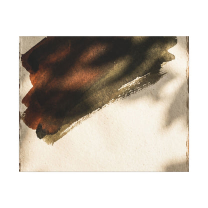Ink Brushstroke Canvas Art | Summer Dark Japandi Moody Minimal Art