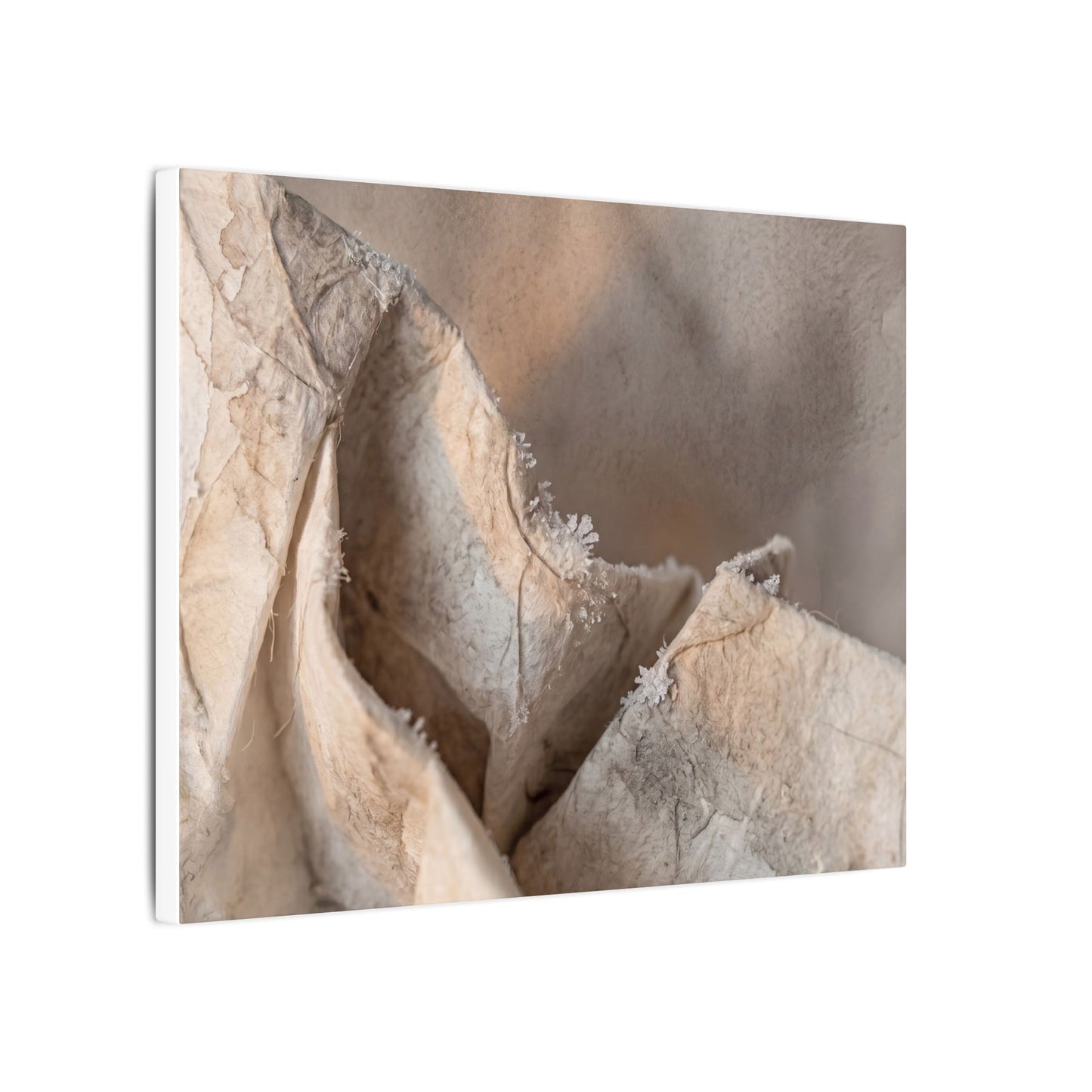 Japandi Paper Fold in Candlelight | Watercolor Canvas Art