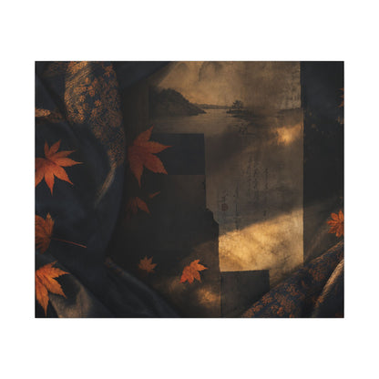 Autumn Silk Drape Shadow Zen Canvas Art | Bold Decor