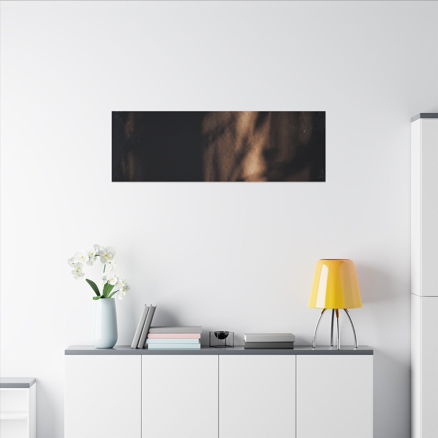Winter Shadow Play Moody Minimal Canvas Art | Luxurious Decor