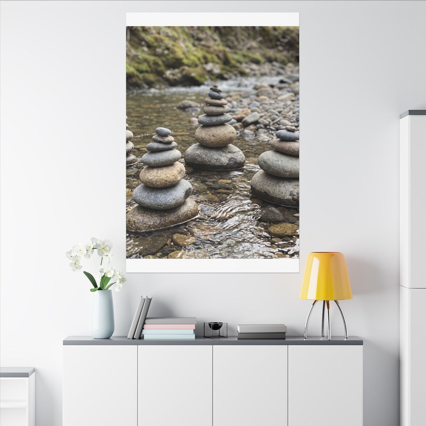 Bamboo Grove Winter Canvas Art | Zen Serene Design