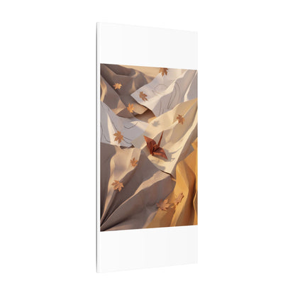Autumn Paper Fold Minimal Line Canvas Art | Cozy Decor
