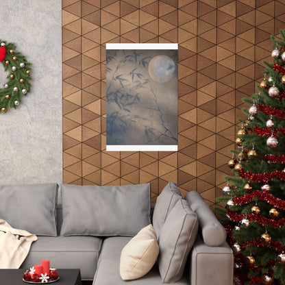 Seijaku Shadow Play Wall Art Print - Japandi Japanese Pattern