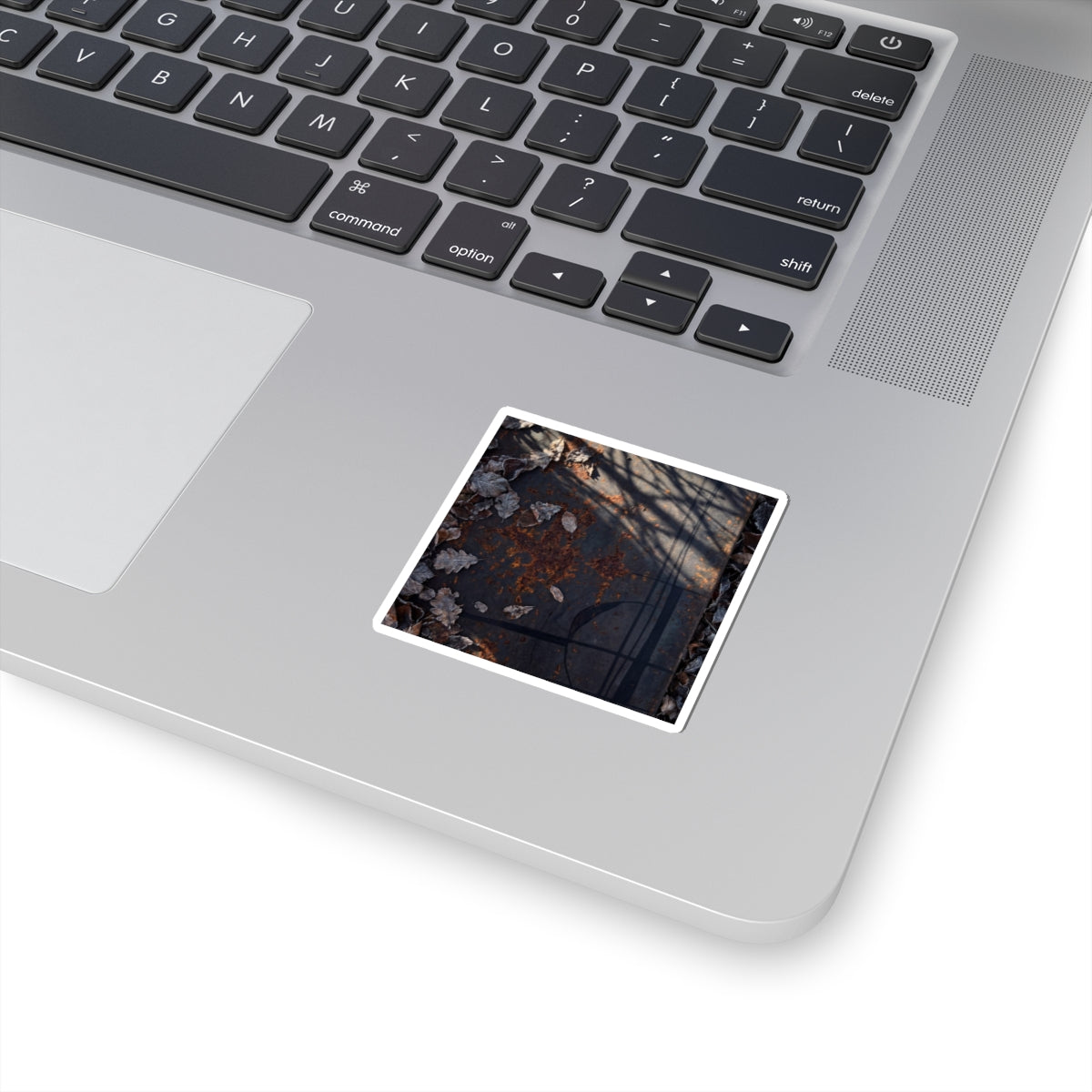 Rust Patina Sticker | Winter Dark Japandi Charcoal Ink Art