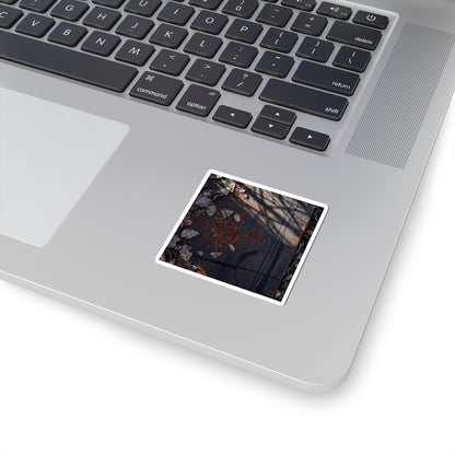 Rust Patina Sticker | Winter Dark Japandi Charcoal Ink Art