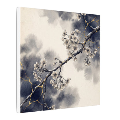 Ma Cherry Blossom Canvas Art - Kintsugi Gold Vein