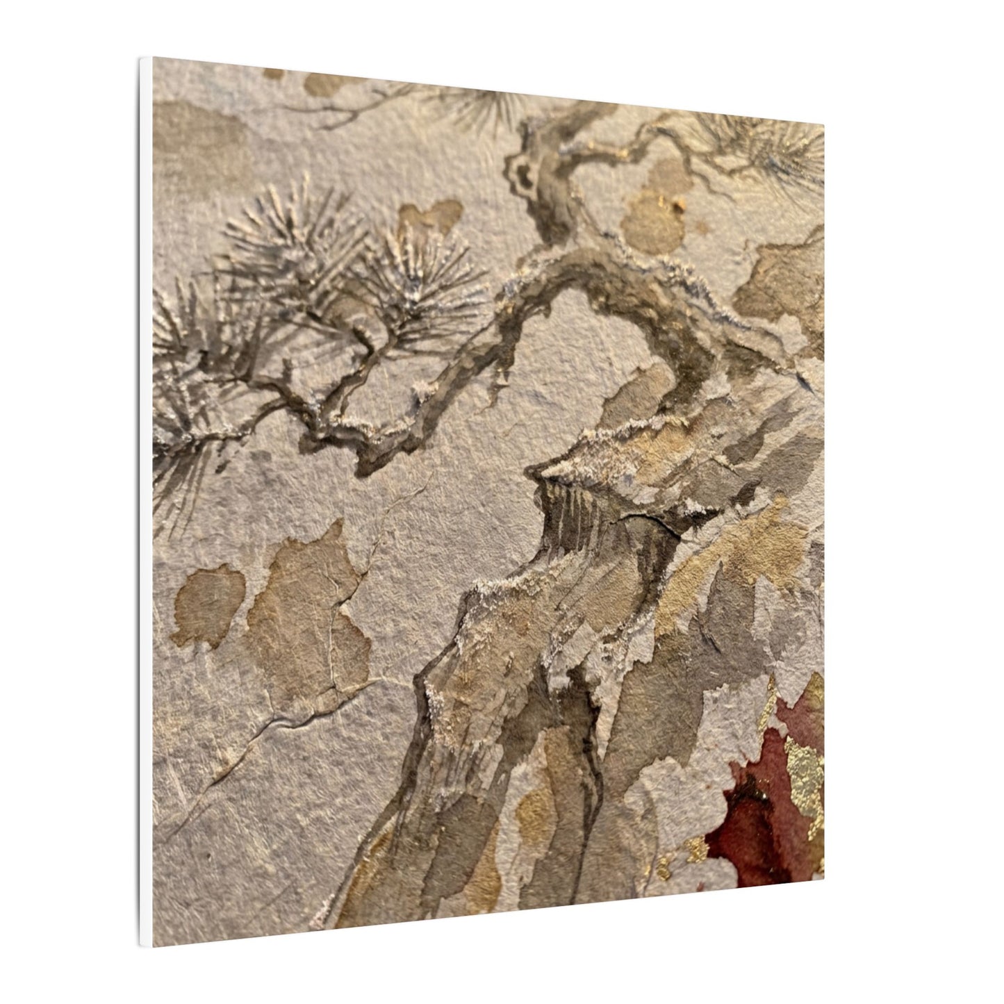 Pine Tree Canvas Art | Winter Japandi Japanese Pattern Art
