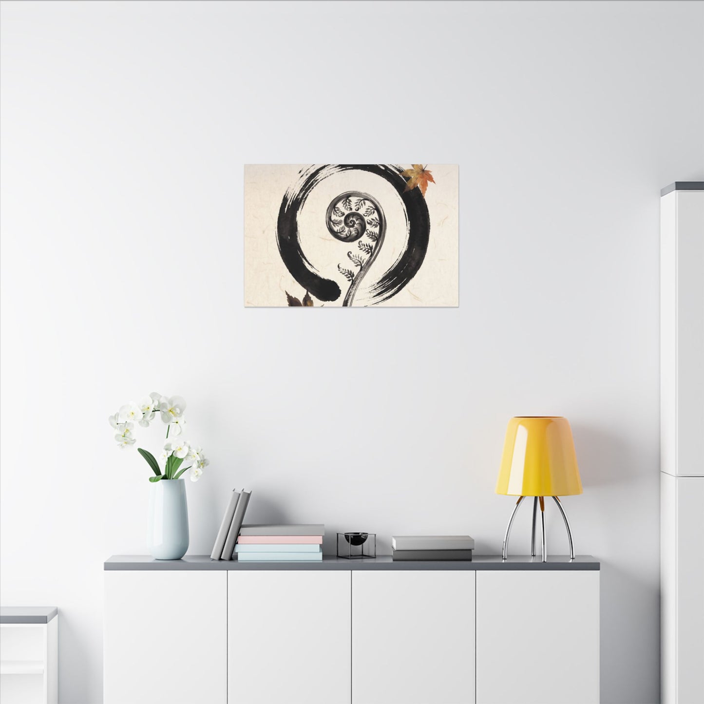 Fern Unfurling Autumn Canvas Art | Zen Peaceful Design