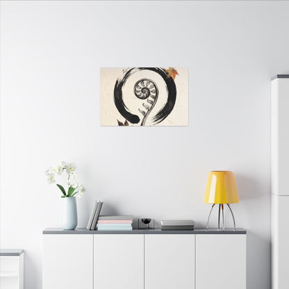 Fern Unfurling Autumn Canvas Art | Zen Peaceful Design