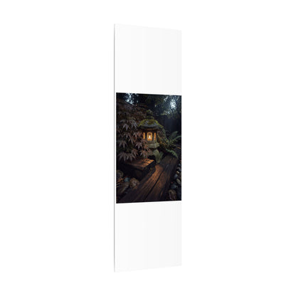 Moody Moonlit Garden Canvas Art - Shadow Zen Dark Japandi