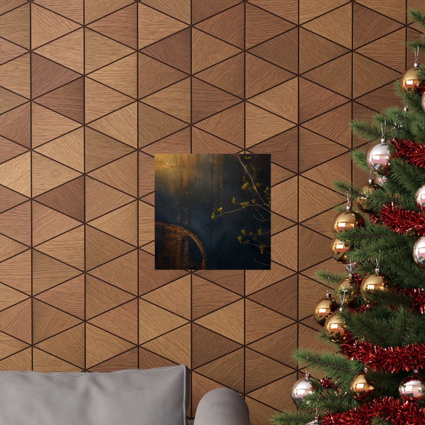 Golden Hour Rust Patina Wall Art Print - Dark Japandi Ma