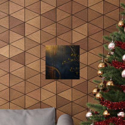Golden Hour Rust Patina Wall Art Print - Dark Japandi Ma