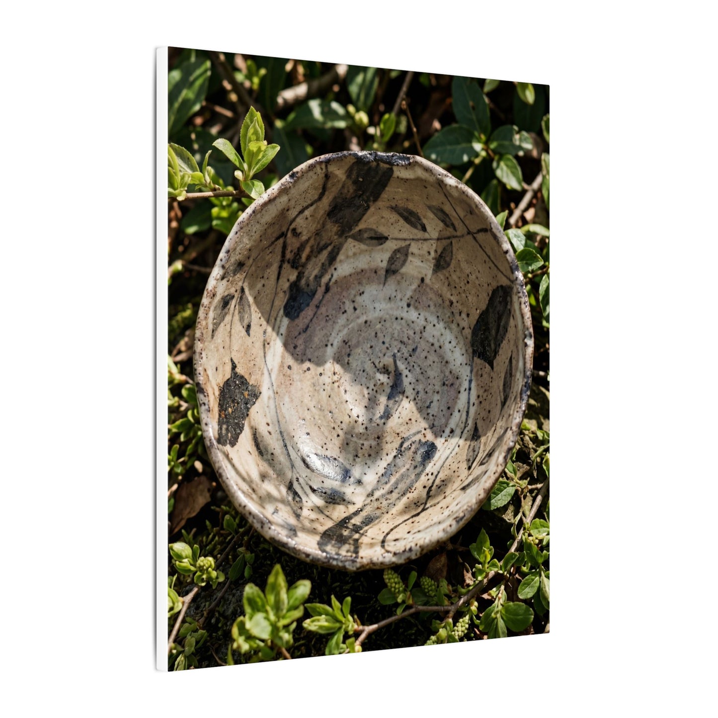 Elegant Ceramic Bowl Canvas Art - Japanese Pattern Japandi