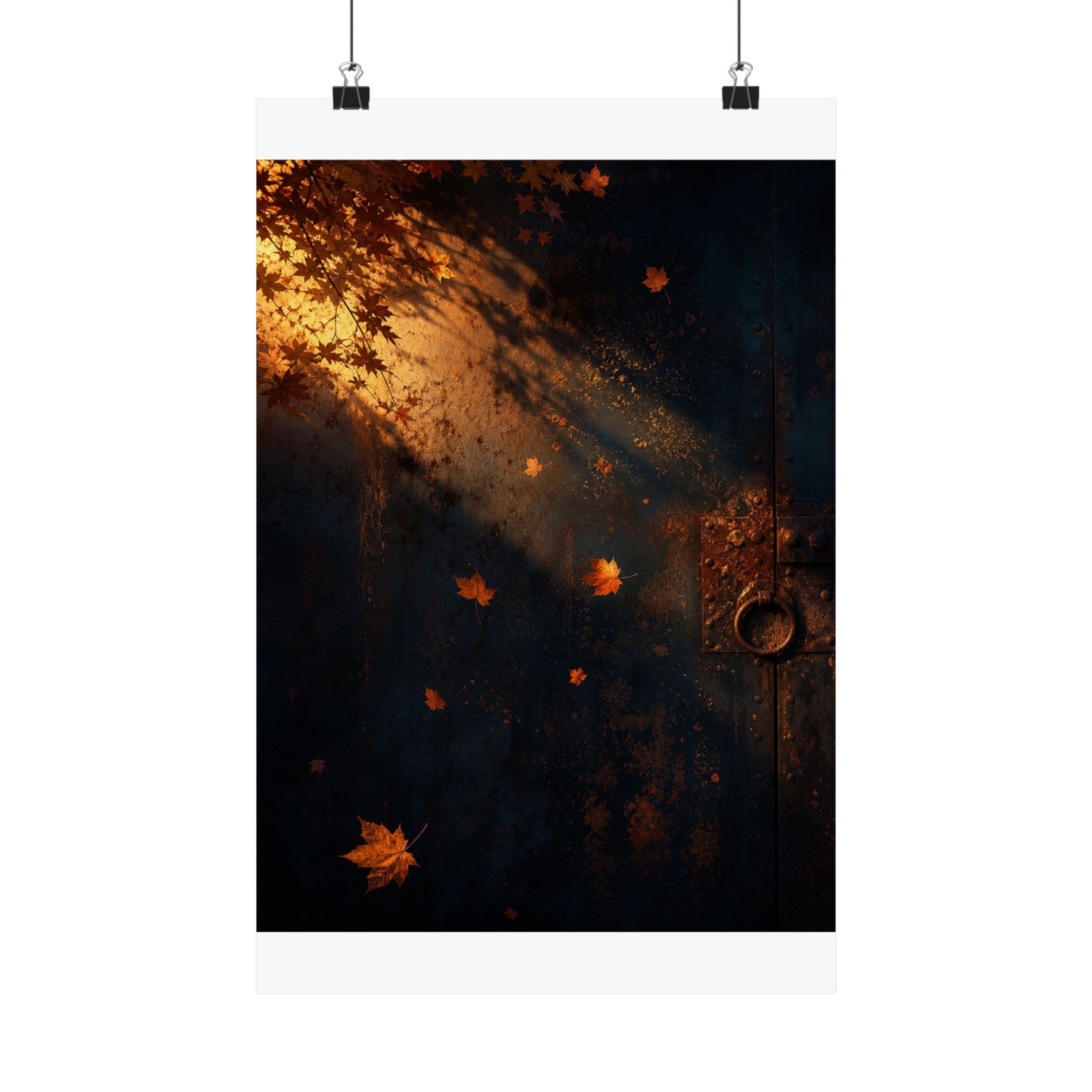 Rust Patina Wall Art Print | Autumn Dark Japandi Shadow Zen Art
