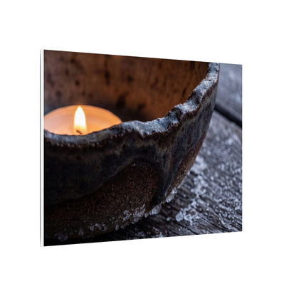 Atmospheric Ceramic Bowl Canvas Art - Moody Minimal Dark Japandi
