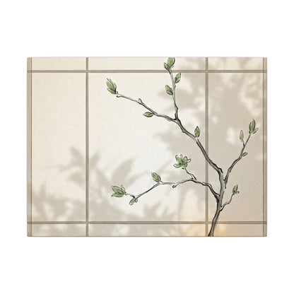 Shoji Screen Spring Canvas Art | Japandi Cozy Design Art Print