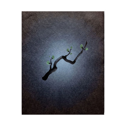 Moonlight Ink Brushstroke Wall Art Print - Dark Japandi Ma