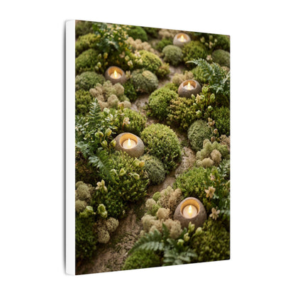 Moss Close Up Japanese Pattern Canvas Art | Neutral Japandi Art