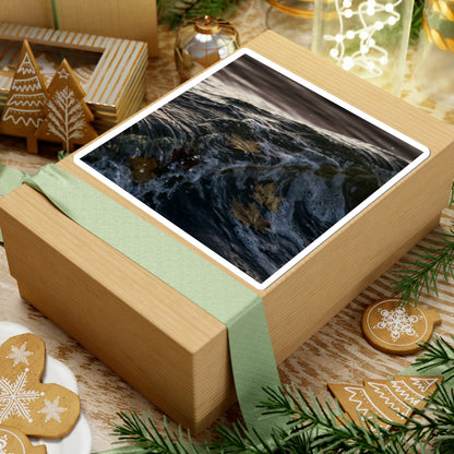 Ocean Wave Sticker | Autumn Dark Japandi Moody Minimal Art