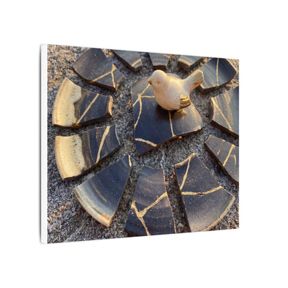 Golden Hour Broken Pottery Canvas Art - Kintsugi Datsuzoku