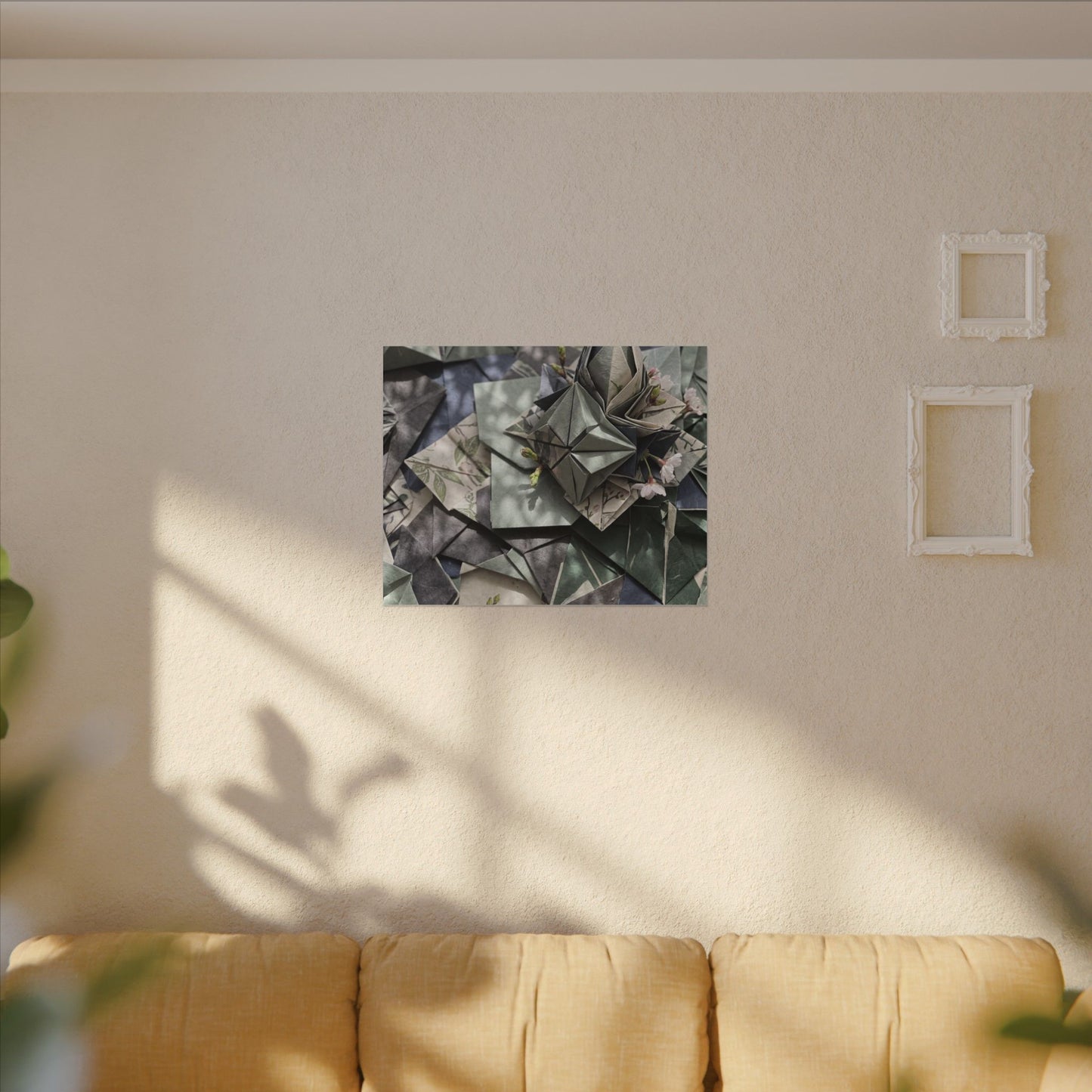 Shibui Paper Fold Canvas Art - Japandi Japanese Pattern