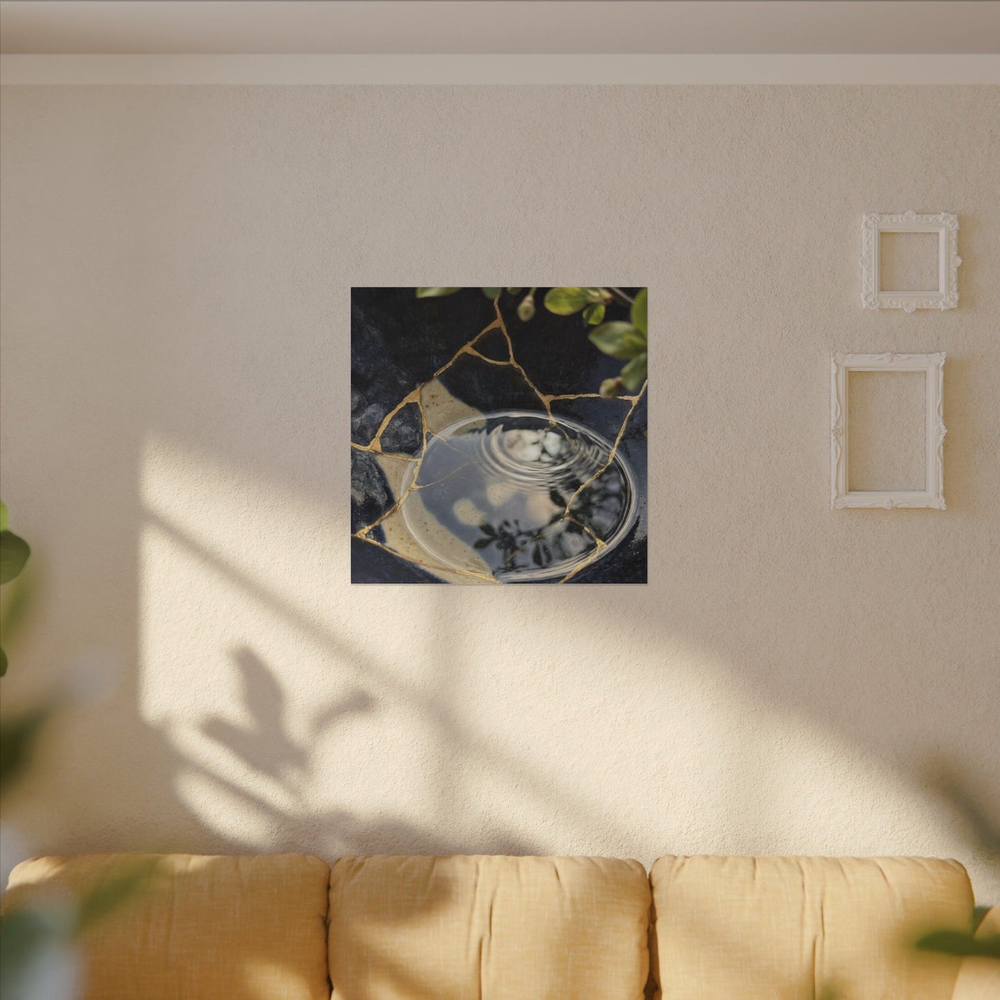 Water Ripple Spring Canvas Art | Kintsugi Beautiful Design