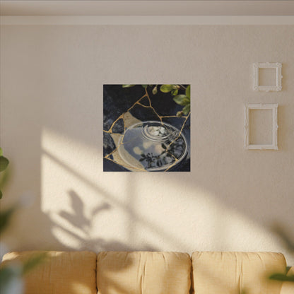 Water Ripple Spring Canvas Art | Kintsugi Beautiful Design