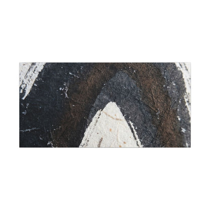Moody Ink Brushstroke Canvas Art - Moody Minimal Dark Japandi