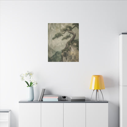 Fukinsei Pine Tree Canvas Art - Japandi Texture